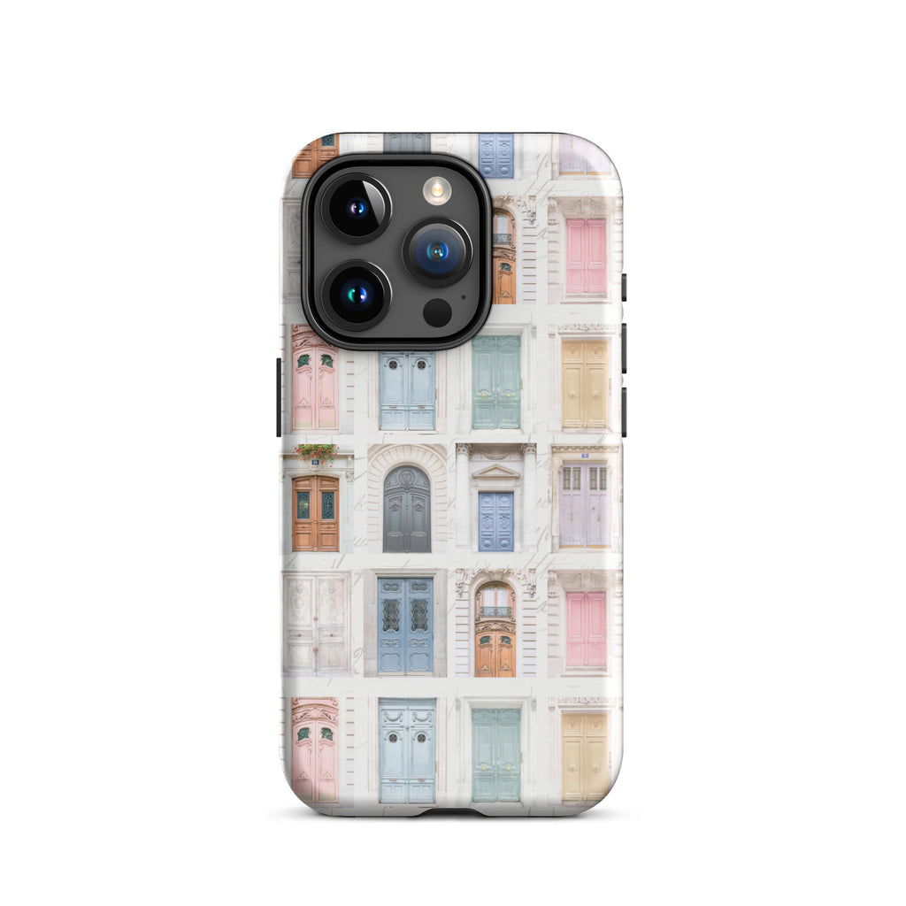 Pastel Parisian Doors Tough Case for iPhone® - Artwork by Lili