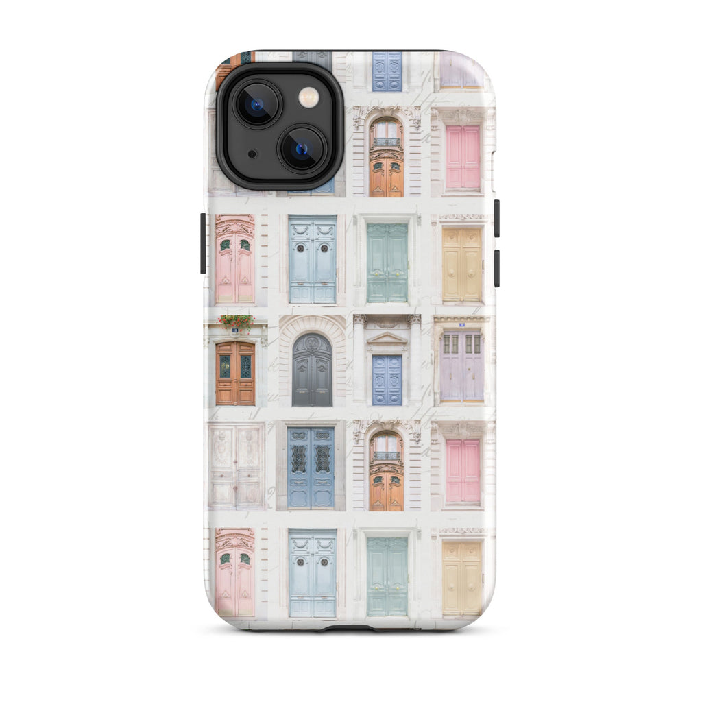 Pastel Parisian Doors Tough Case for iPhone® - Artwork by Lili