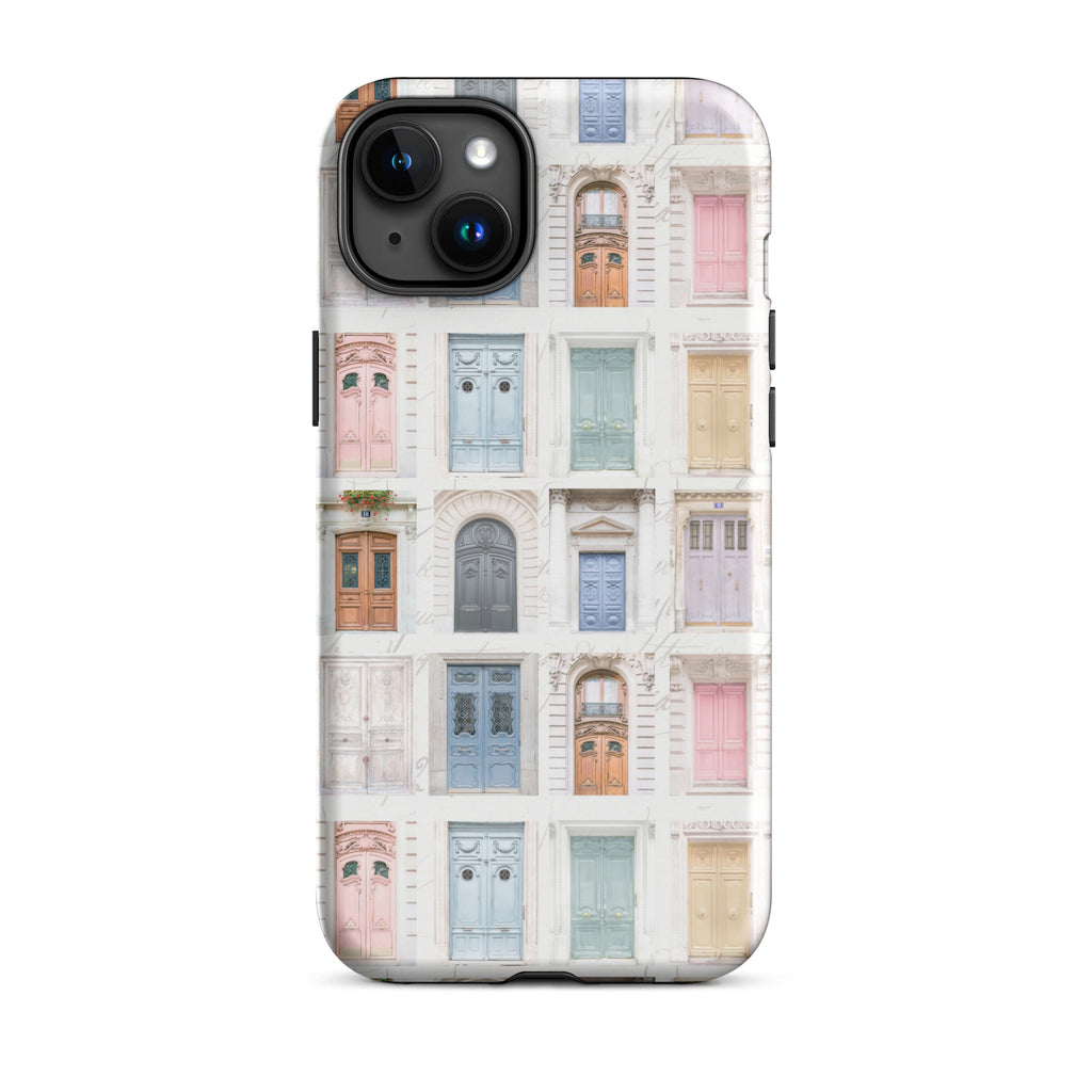 Pastel Parisian Doors Tough Case for iPhone® - Artwork by Lili