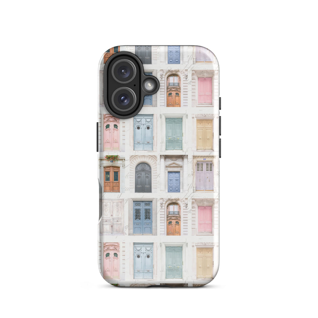 Pastel Parisian Doors Tough Case for iPhone® - Artwork by Lili
