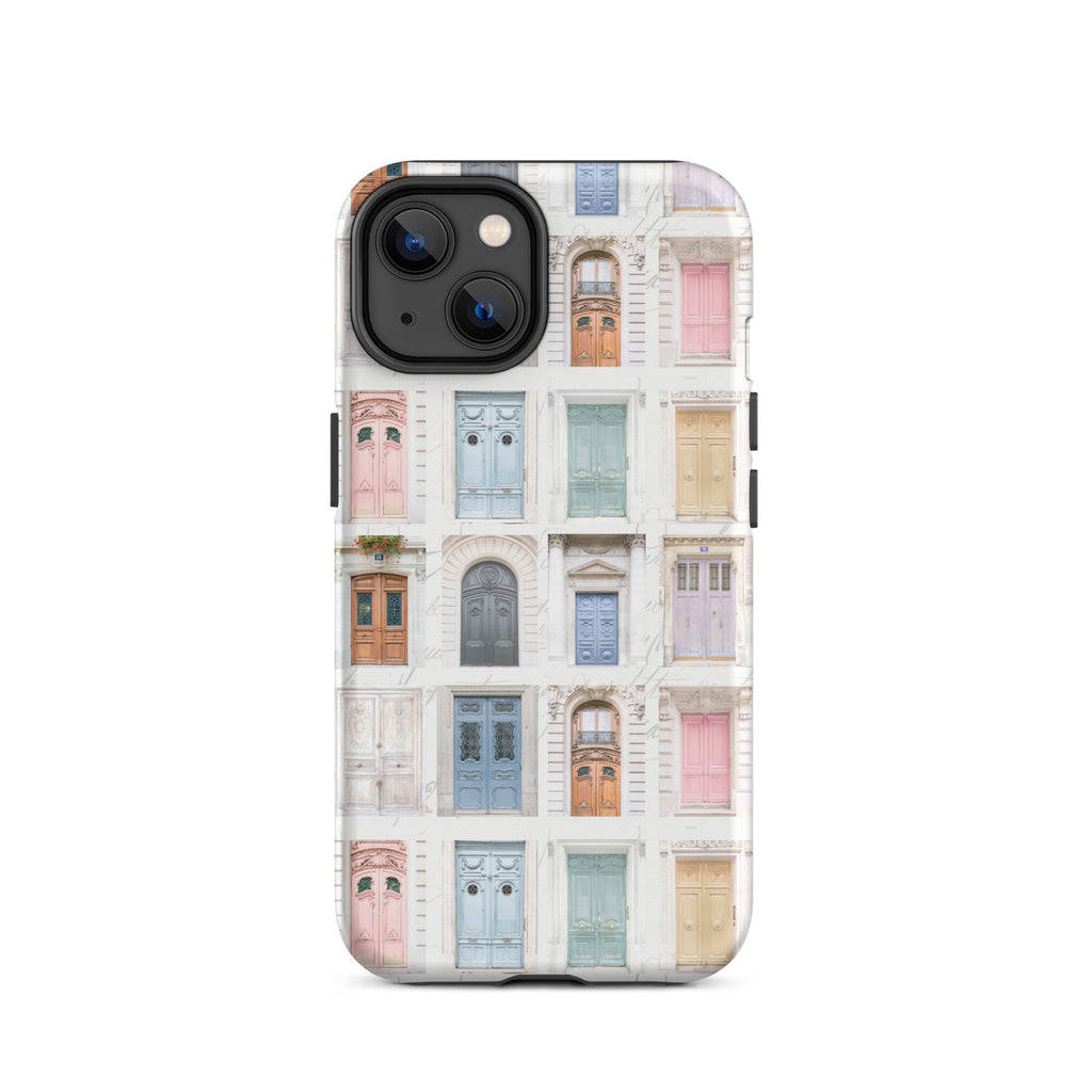 Pastel Parisian Doors Tough Case for iPhone® - Artwork by Lili