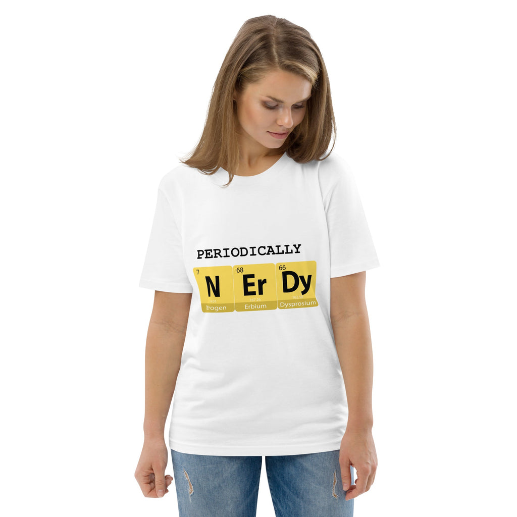 "Periodically NERDY" Unisex Organic Cotton T-shirt - Artwork by Lili