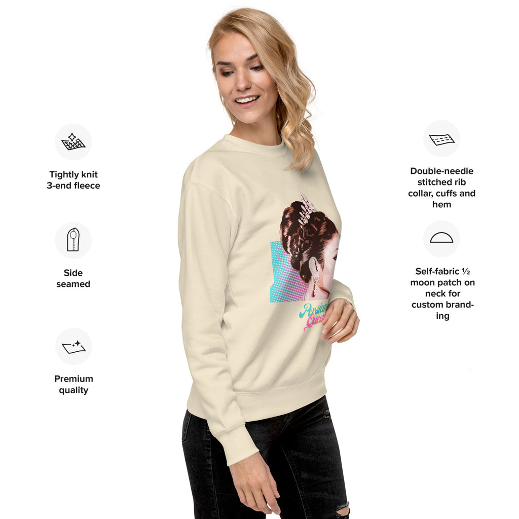 Persian Queen (Empress Farah of Iran) Unisex Premium Sweatshirt - Artwork by Lili