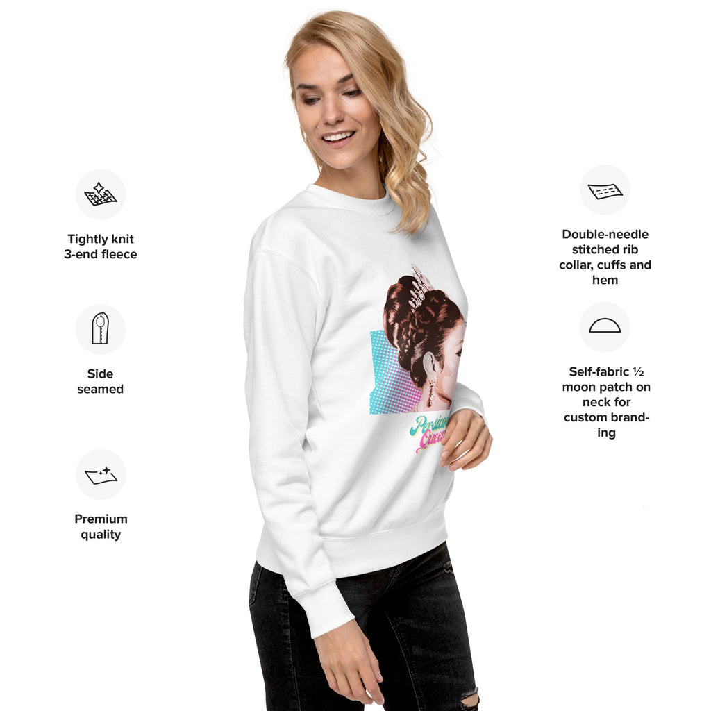 Persian Queen (Empress Farah of Iran) Unisex Premium Sweatshirt - Artwork by Lili