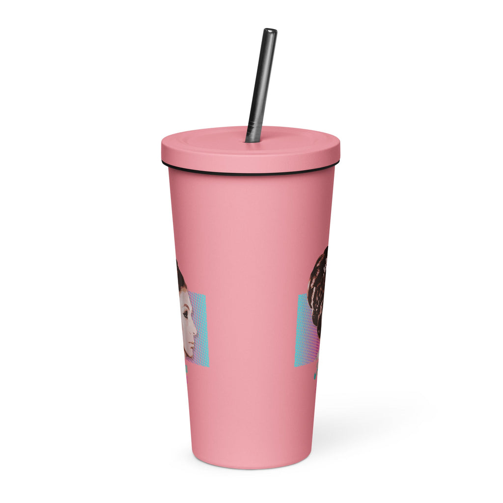 Persian Queen Insulated Stainless Steel Tumbler w/straw - Artwork by Lili