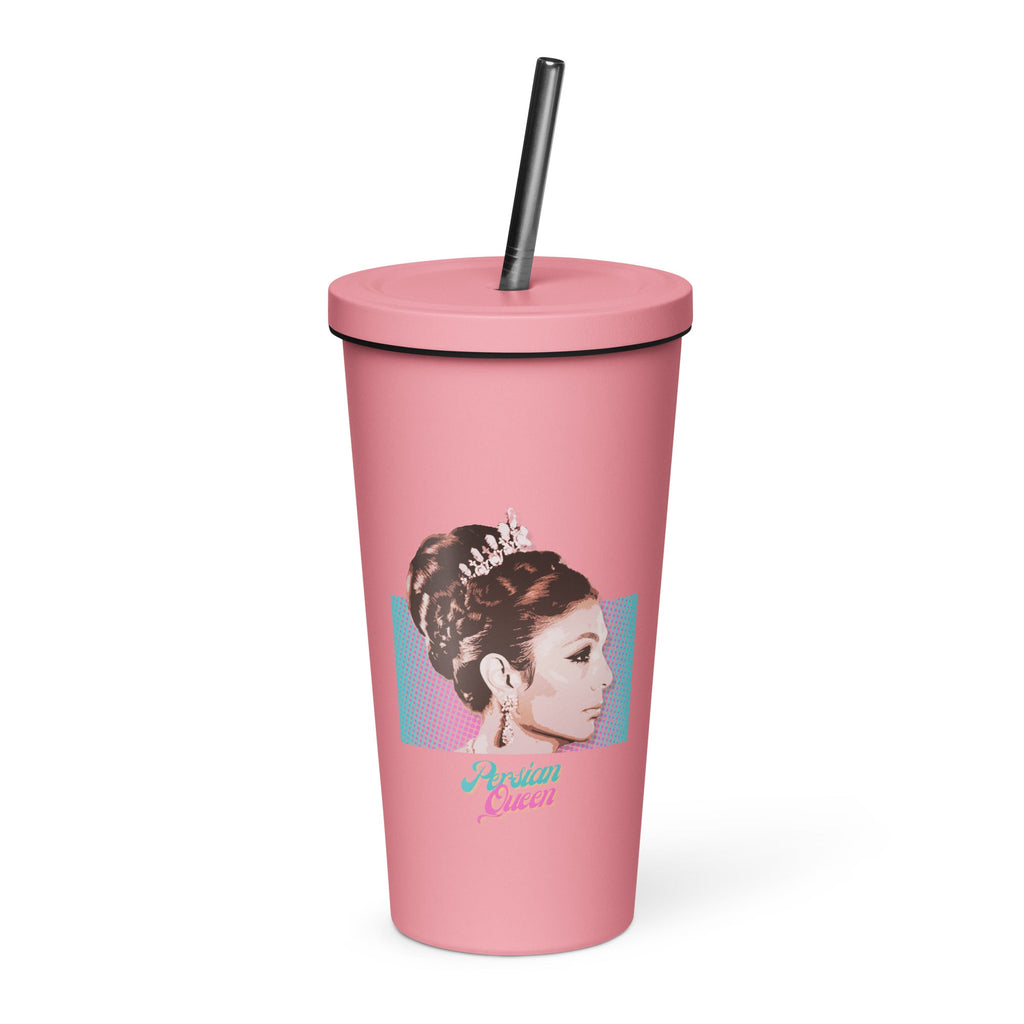 Persian Queen Insulated Stainless Steel Tumbler w/straw - Artwork by Lili