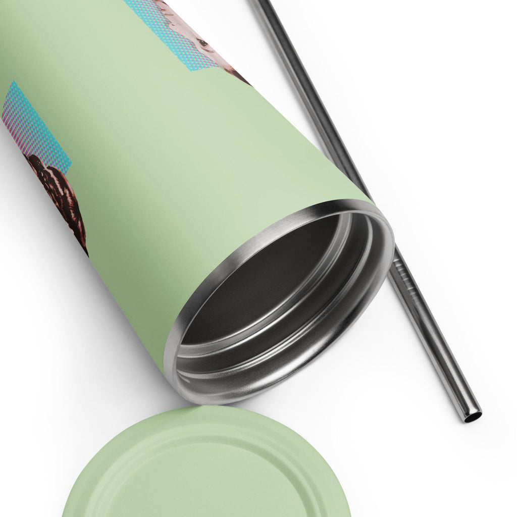 Persian Queen Insulated Stainless Steel Tumbler w/straw - Artwork by Lili