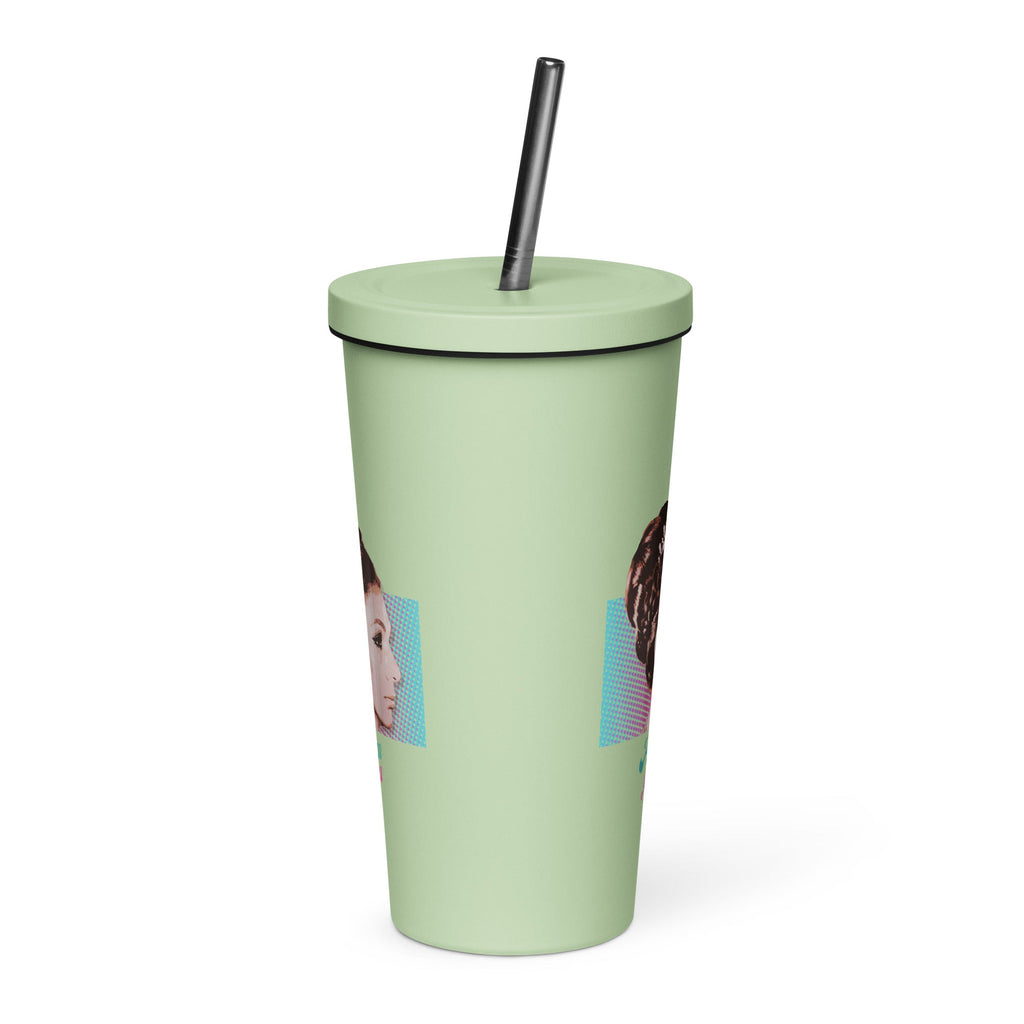 Persian Queen Insulated Stainless Steel Tumbler w/straw - Artwork by Lili