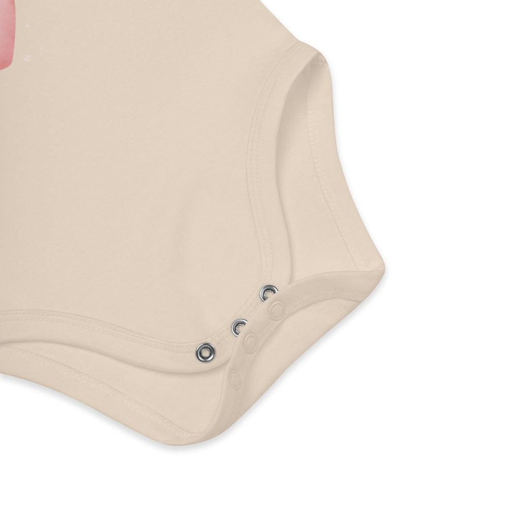 Petit (P'tit) Chou, Grand Coeur (French Language) Organic Cotton Baby Onesie Bodysuit - Artwork by Lili