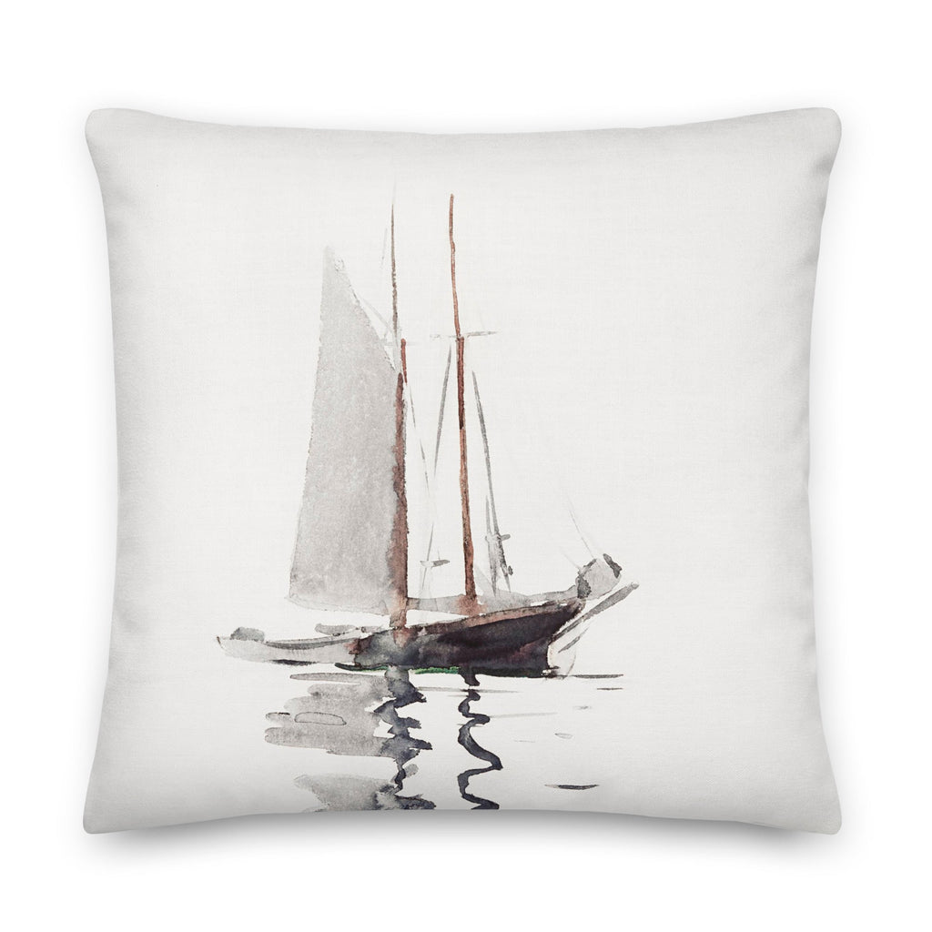 Sailboat Reflections 22x22 Premium Pillow