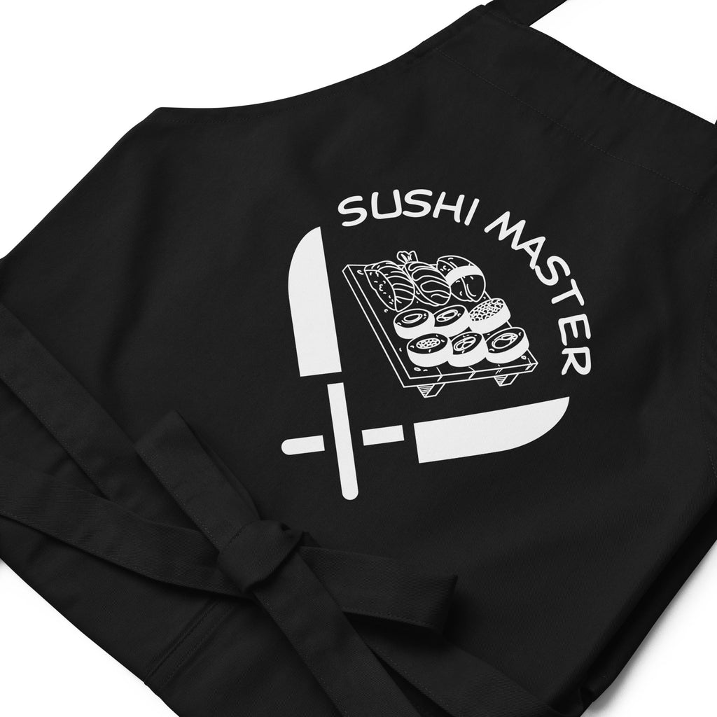 Sushi Theme "Sushi Master" Organic Cotton Apron - Artwork by Lili