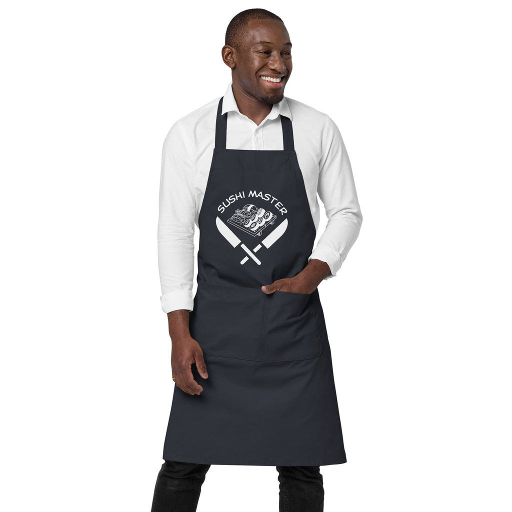 Sushi Theme "Sushi Master" Organic Cotton Apron - Artwork by Lili