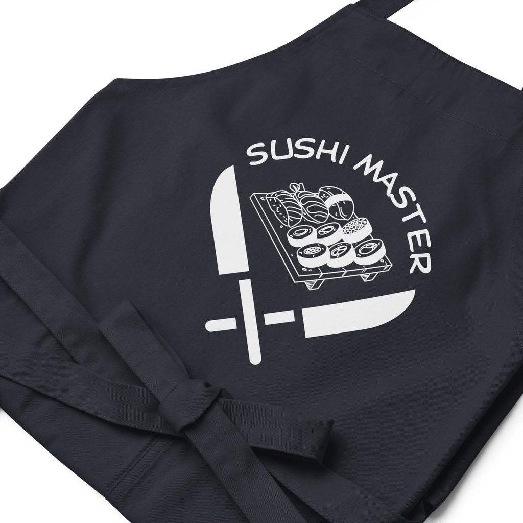 Sushi Theme "Sushi Master" Organic Cotton Apron - Artwork by Lili