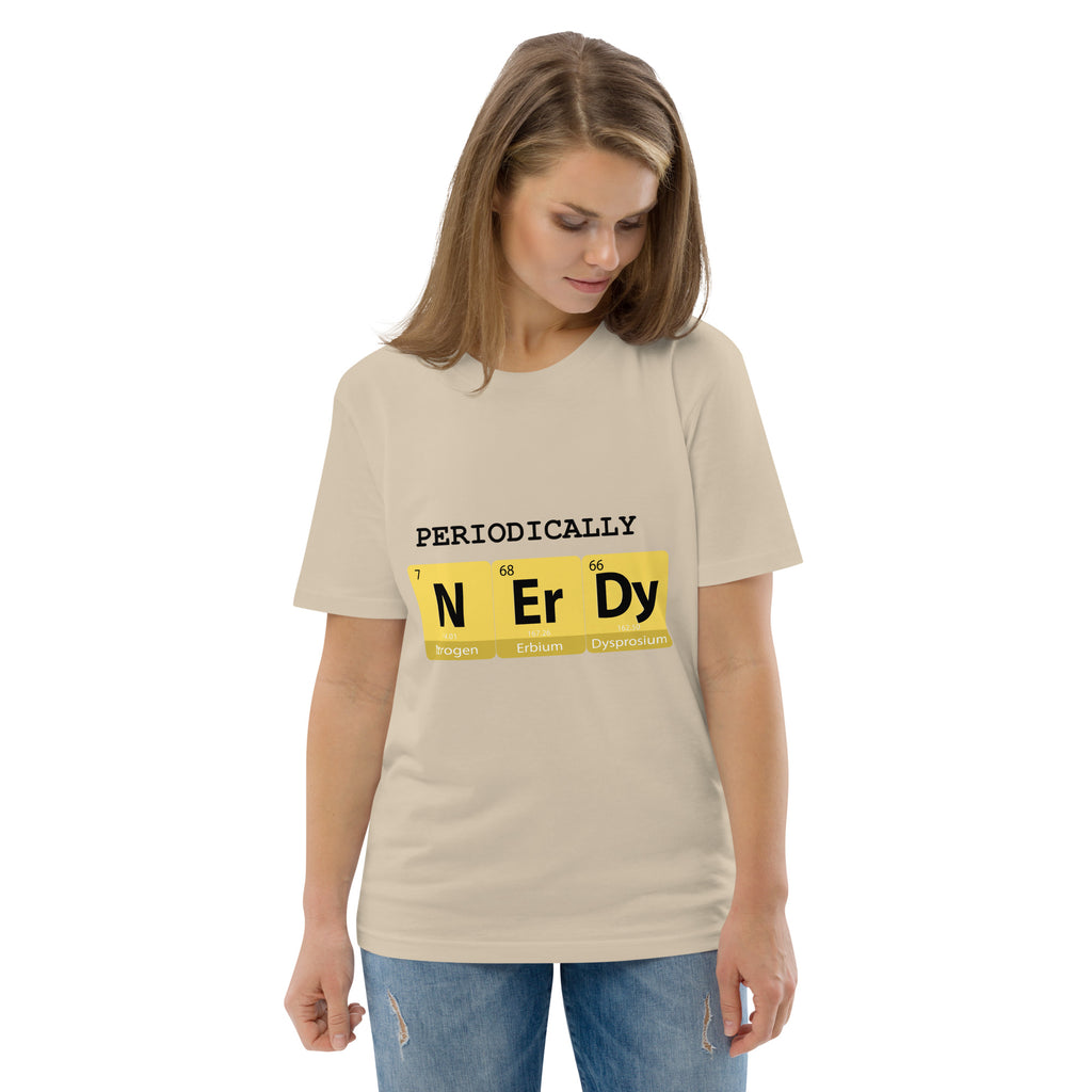 "Periodically NERDY" Unisex Organic Cotton T-shirt - Artwork by Lili