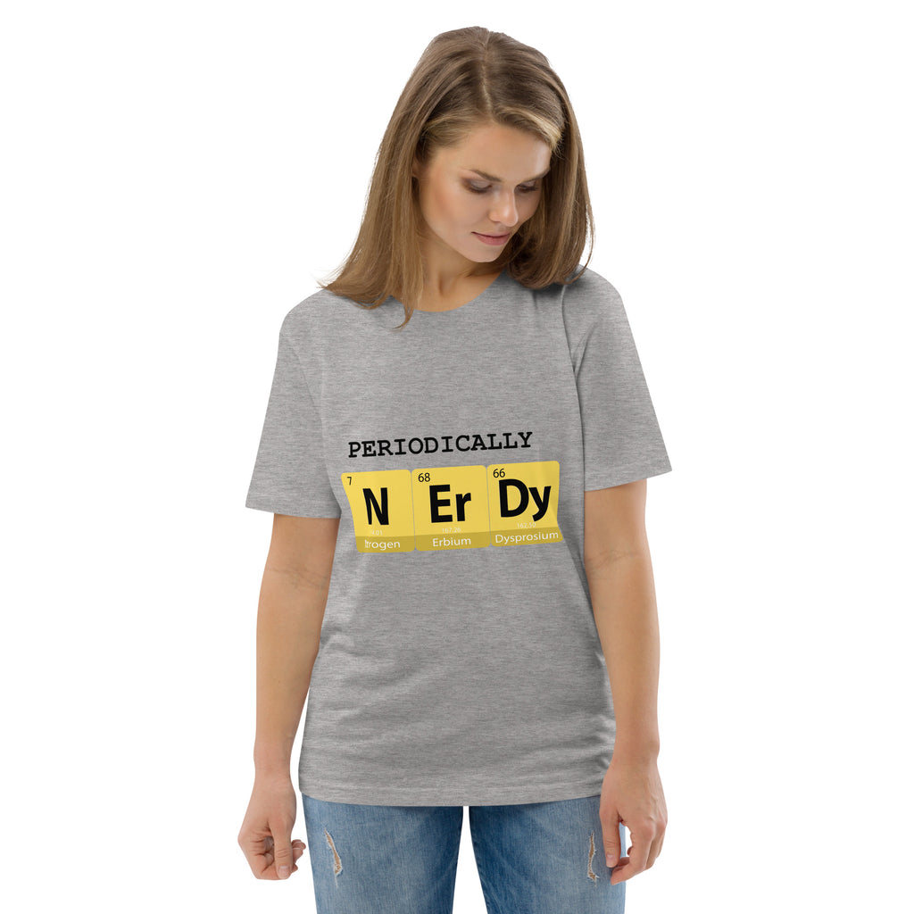 "Periodically NERDY" Unisex Organic Cotton T-shirt - Artwork by Lili