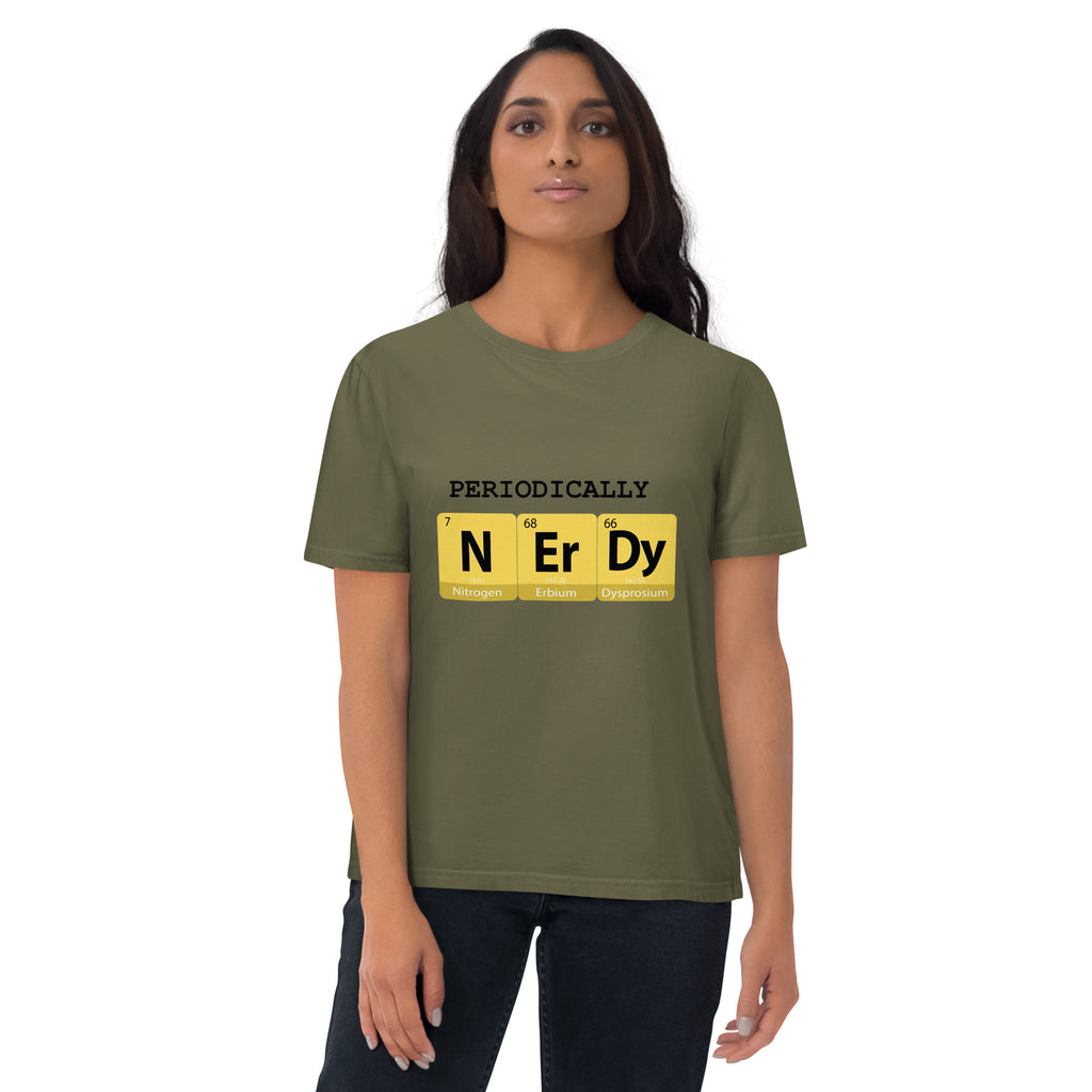 "Periodically NERDY" Unisex Organic Cotton T-shirt - Artwork by Lili