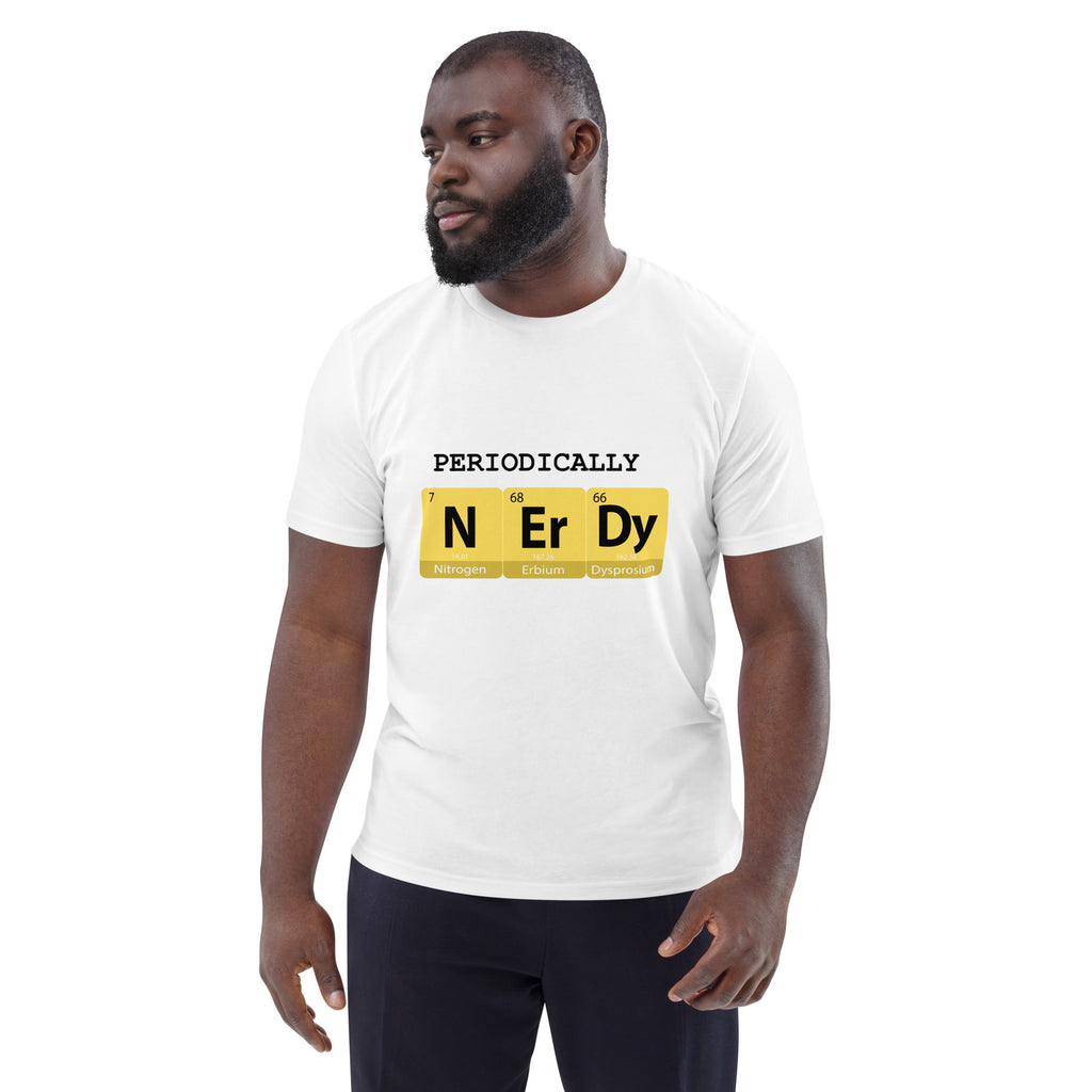 "Periodically NERDY" Unisex Organic Cotton T-shirt - Artwork by Lili