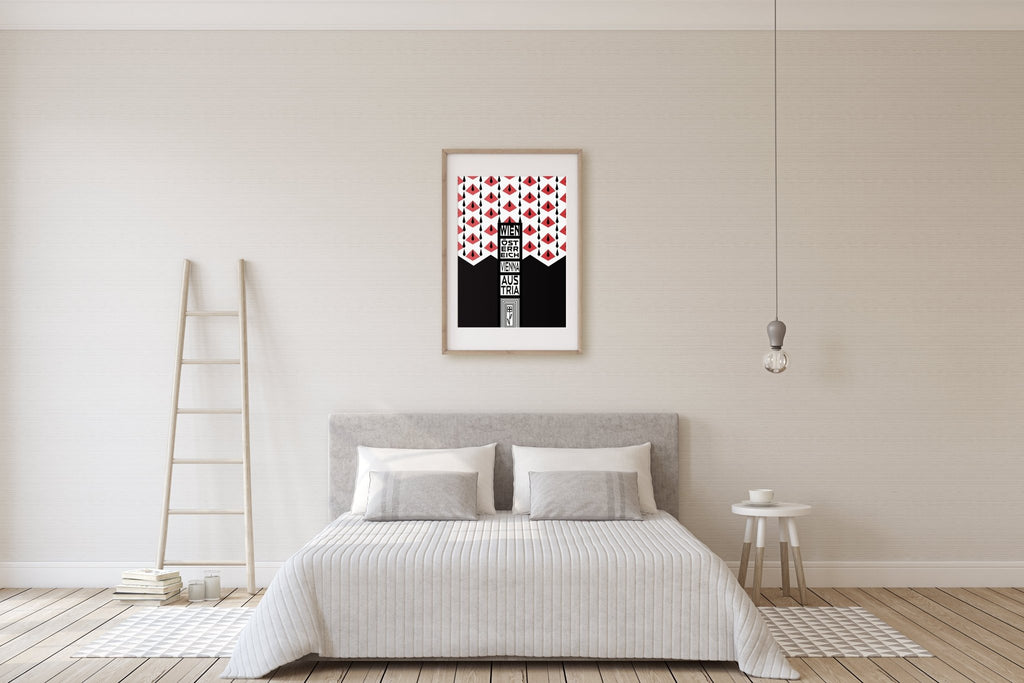 Vienna Jugendstil Bold Graphic Pattern Print, Wien Österreich Austria European Culture, Home & Office Wall Art Decor - Artwork by Lili