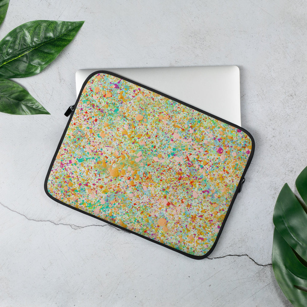 Abstract Paint Splatter Laptop Sleeve (13" or 15") - Artwork by Lili