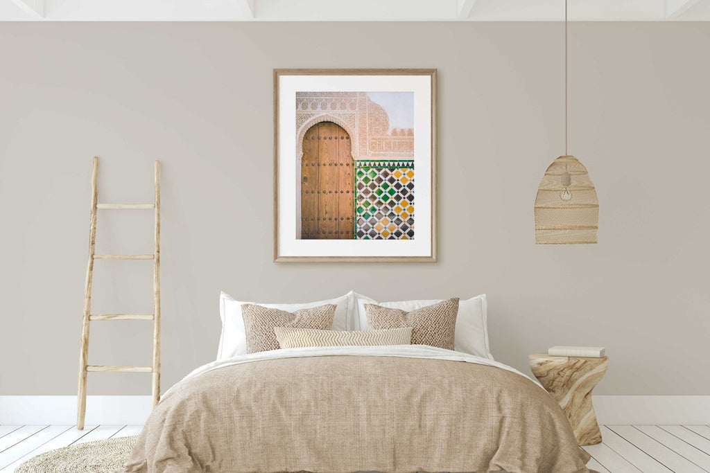 Alhambra Palace, Door, Arabic Carvings, Colorful Tiles, Andalucia, Spain, Architecture, Travel, Europe, Elegant, Home Decor, Wall Art - Artwork by Lili