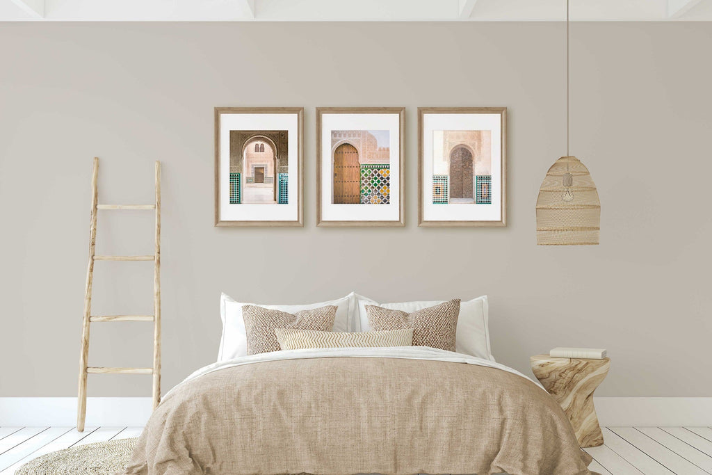 Alhambra Spain Doors and Arches Set of 3 Prints, Andalucia Granada Spanish Architecture and Travel Photography, Chic Home & Office Wall Art - Artwork by Lili