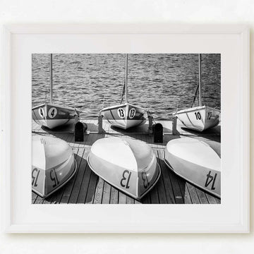 Cambridge Boston Travel Photography Print, B&W Monochromatic Coastal Vibes, Home & Office Wall Decor - Artwork by Lili