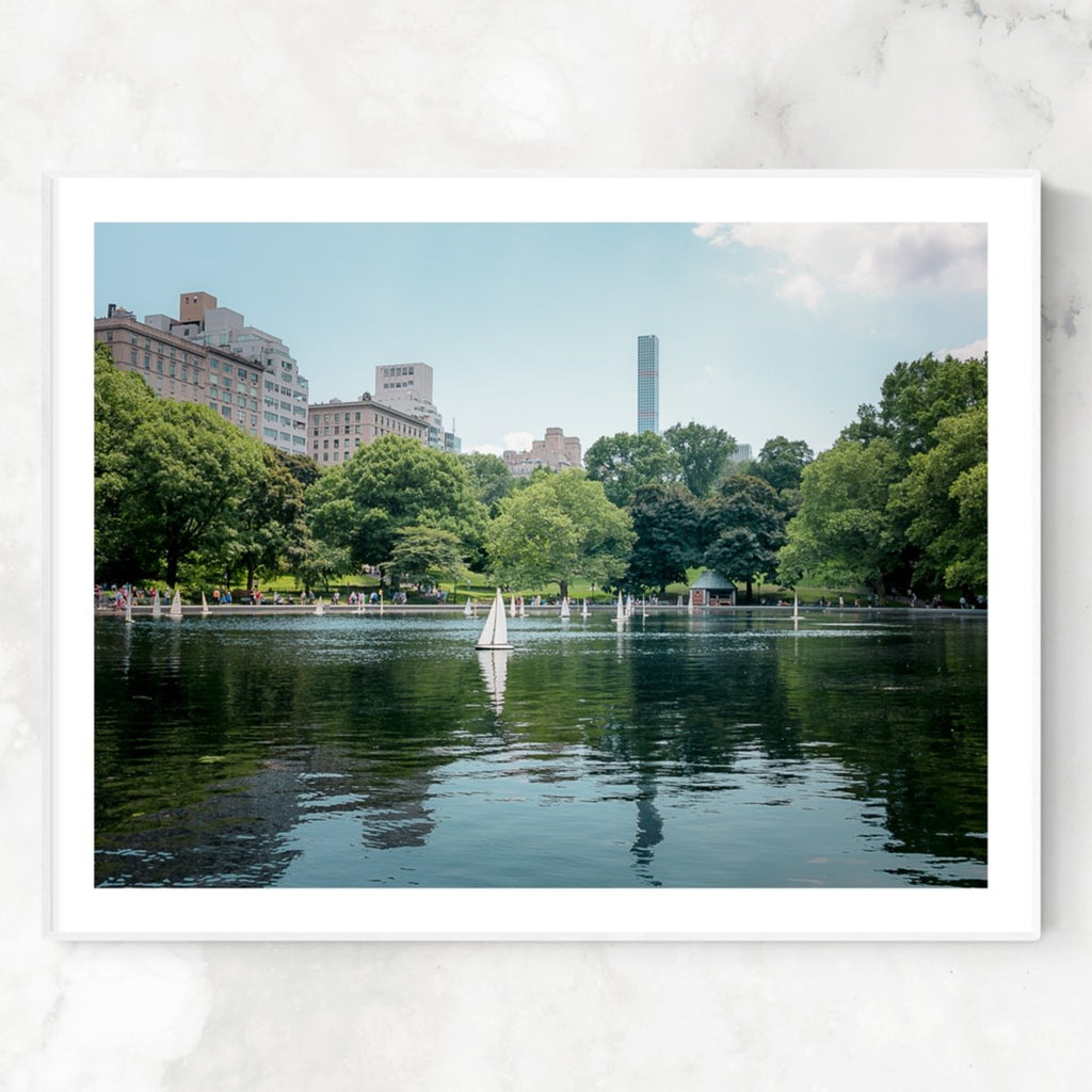 Central Park Sailboat Conservatory Pond Photography Print, New York City Travel, NYC Landmark, Home & Office Wall Decor - Artwork by Lili