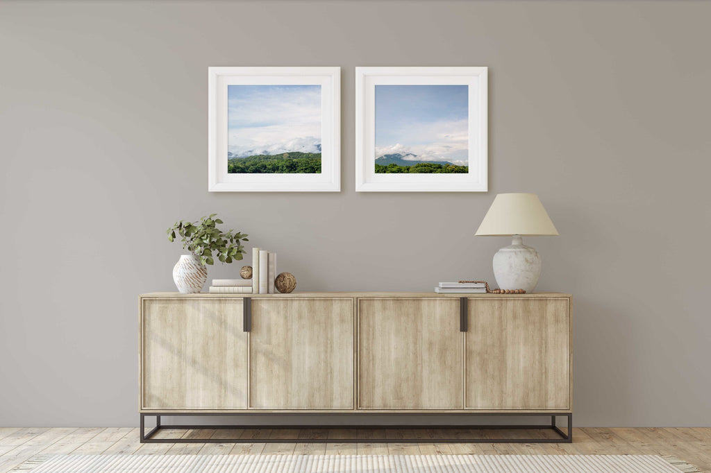 Costa Rica Cloud Forest Set of 2 Square Prints, Central America Travel Photography, Tropical Lush Green Landscape, Home & Office Wall Art - Artwork by Lili