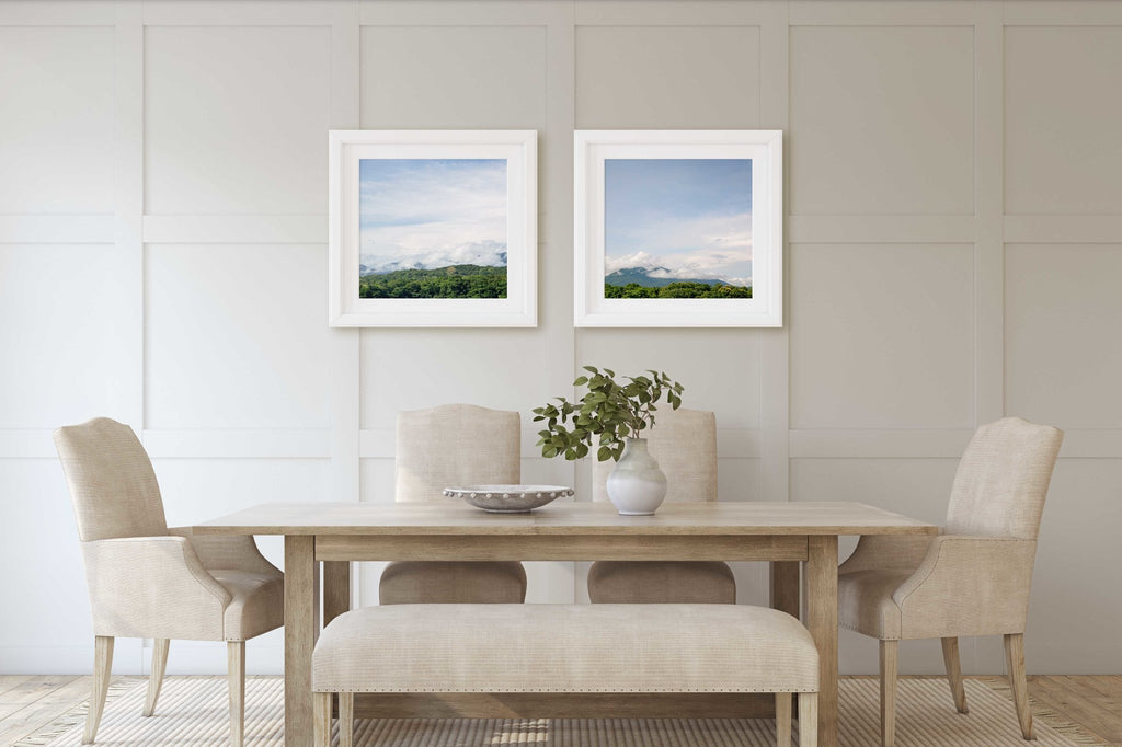 Costa Rica Cloud Forest Set of 2 Square Prints, Central America Travel Photography, Tropical Lush Green Landscape, Home & Office Wall Art - Artwork by Lili