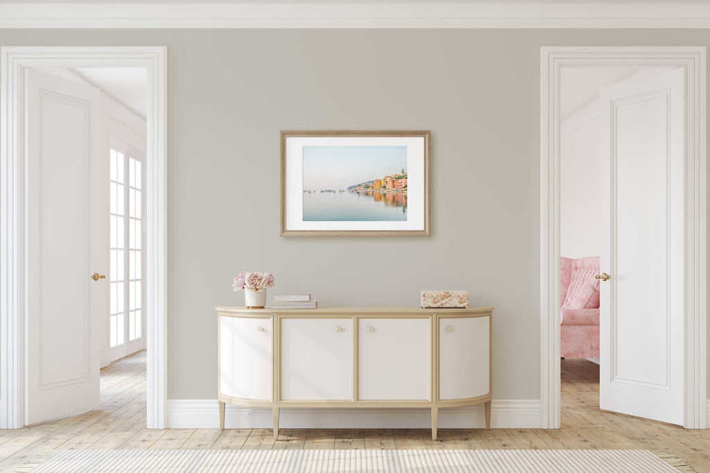 Côte d'Azur, South of France, Mediterranean, Sailboats, Reflections, Landscape, Serene, Colorful, Europe, French, Living Room Home Decor - Artwork by Lili