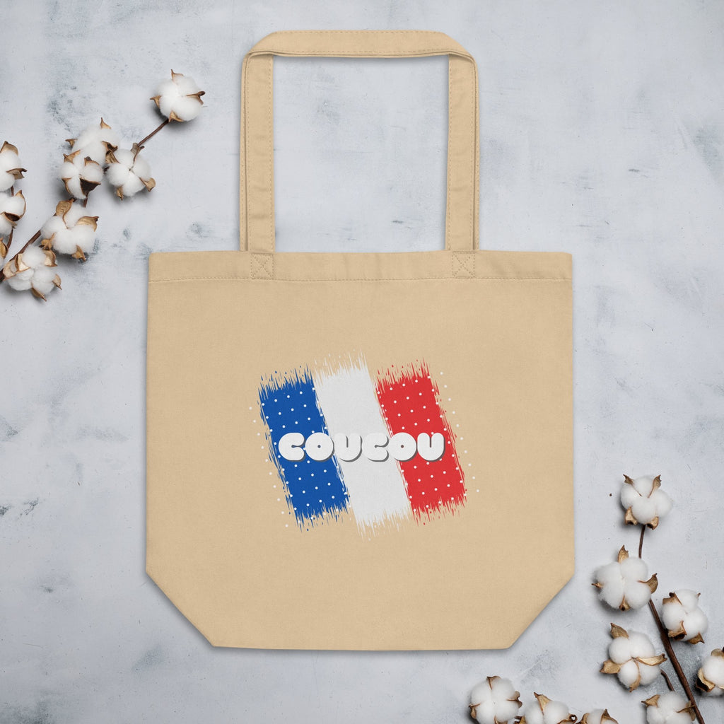 Coucou French Language Organic Cotton Tote Bag - Artwork by Lili