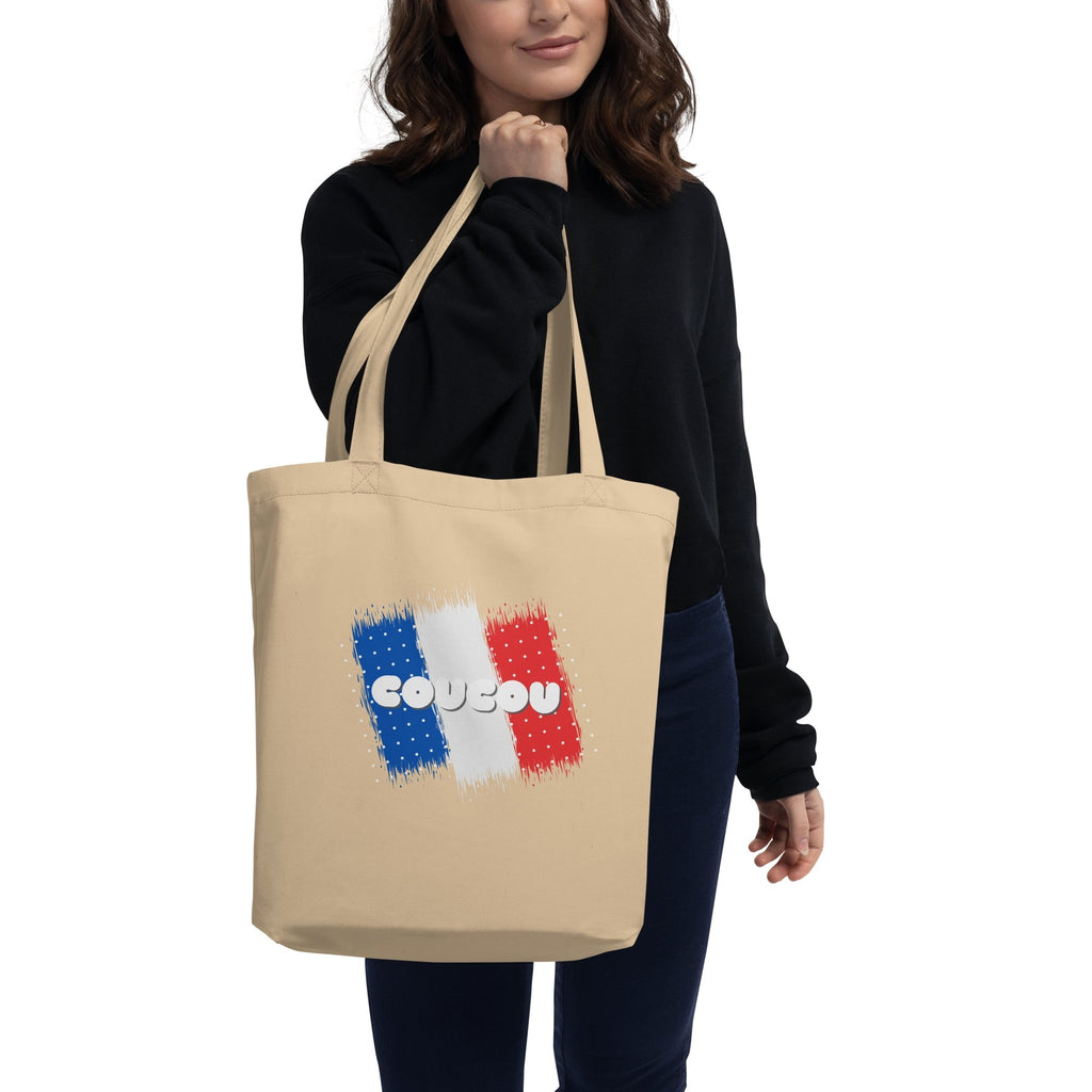 Coucou French Language Organic Cotton Tote Bag - Artwork by Lili