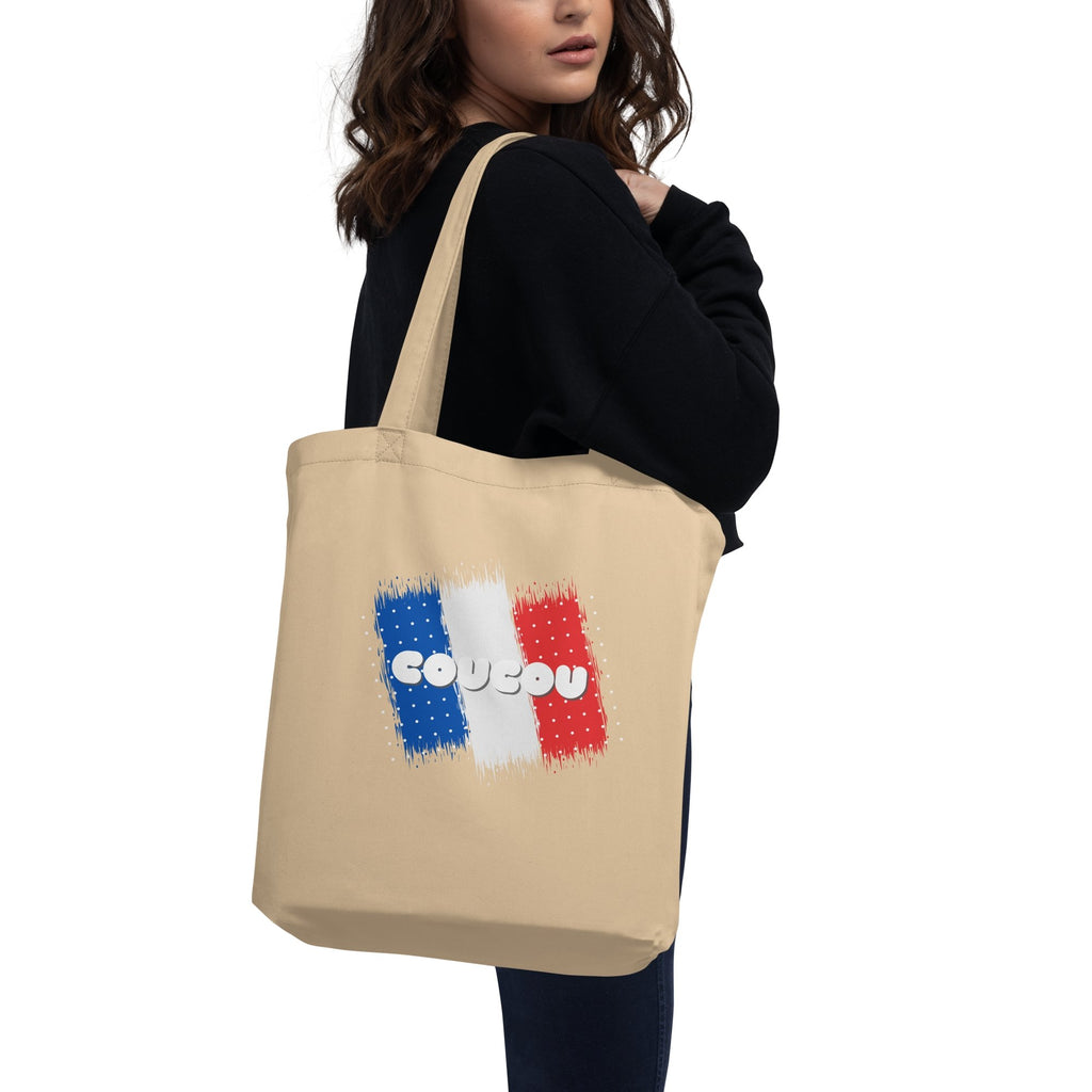 Coucou French Language Organic Cotton Tote Bag - Artwork by Lili