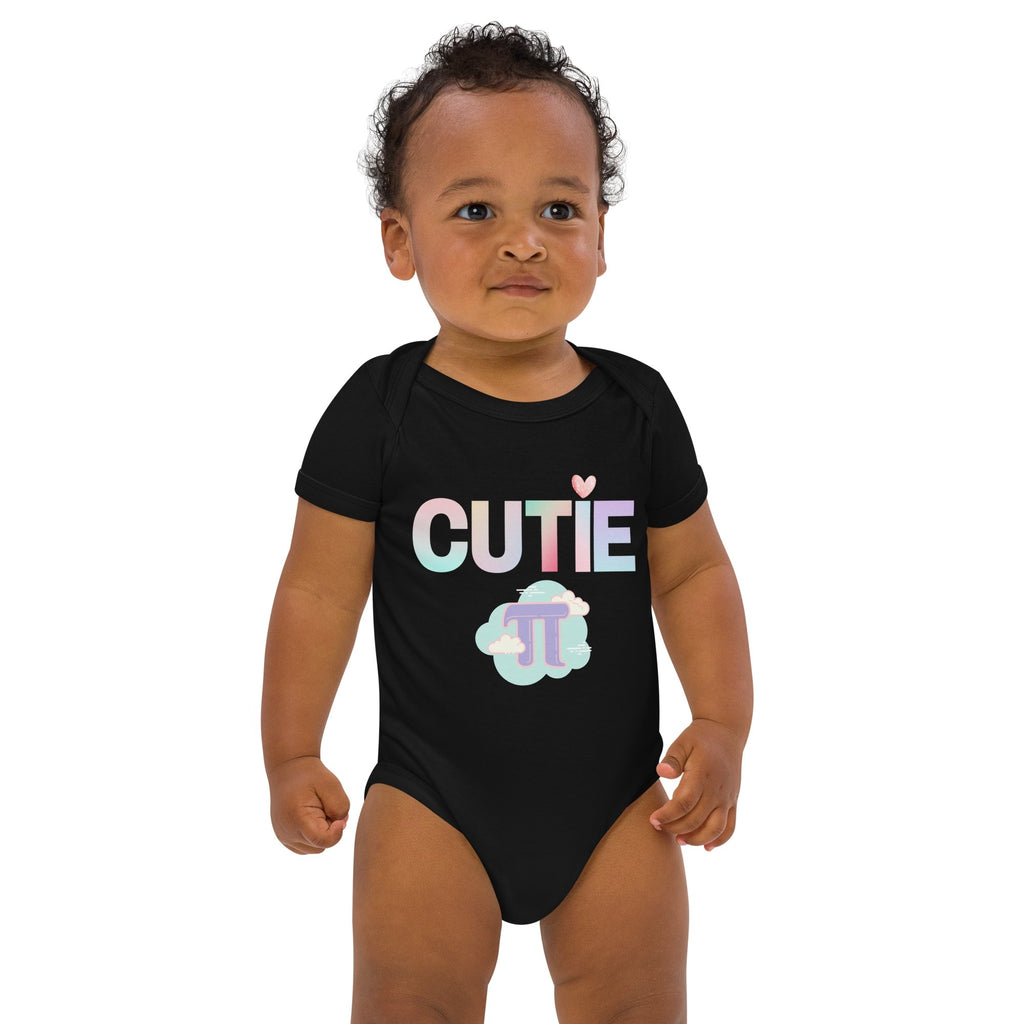 Cutie Pi (Greek Letter) Unisex Organic Cotton Baby Bodysuit - Artwork by Lili