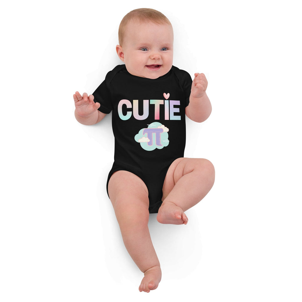 Cutie Pi (Greek Letter) Unisex Organic Cotton Baby Bodysuit - Artwork by Lili
