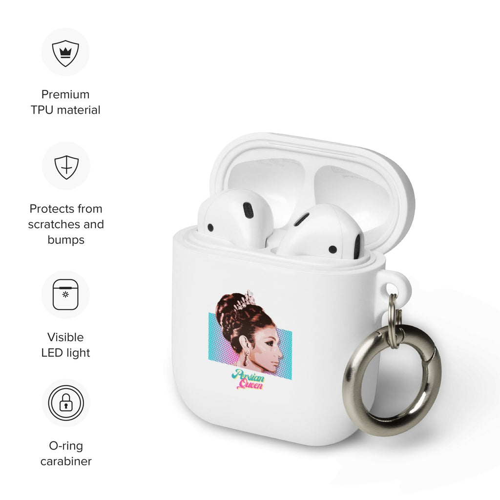 Farah Pahlavi Persian Queen Rubber Case for AirPods® - Artwork by Lili
