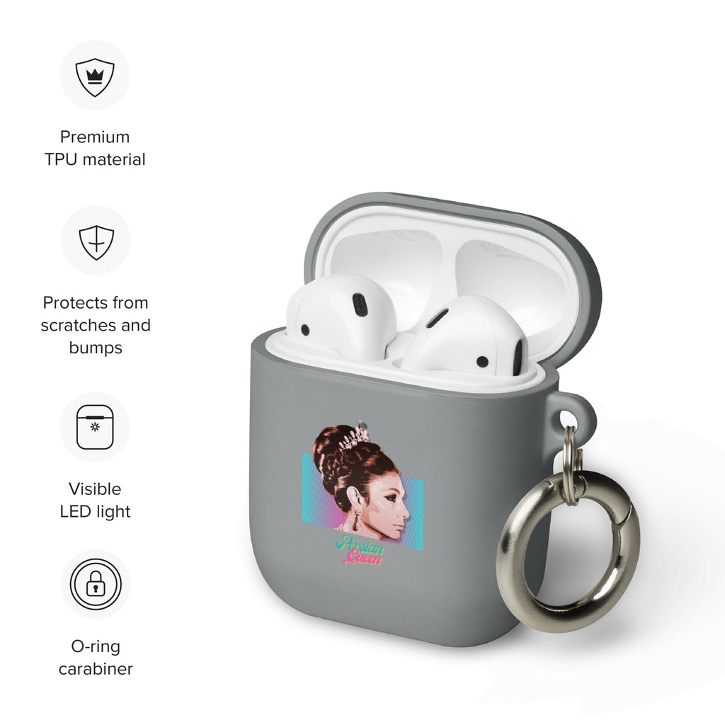 Farah Pahlavi Persian Queen Rubber Case for AirPods® - Artwork by Lili