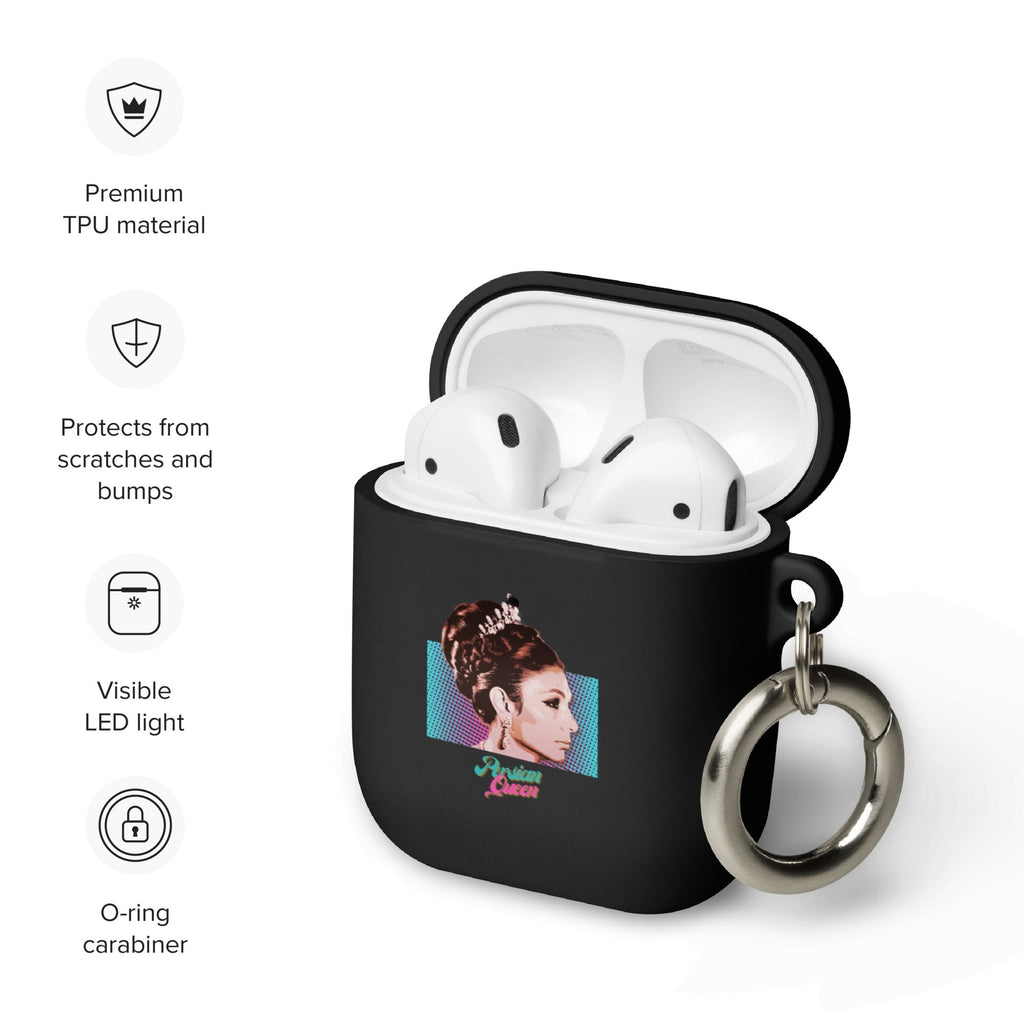Farah Pahlavi Persian Queen Rubber Case for AirPods® - Artwork by Lili
