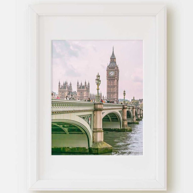 London Big Ben Photography, City of London England Travel Prints, Thames River Westminster Bridge, City at Dusk, Home & Office Wall Decor - Artwork by Lili