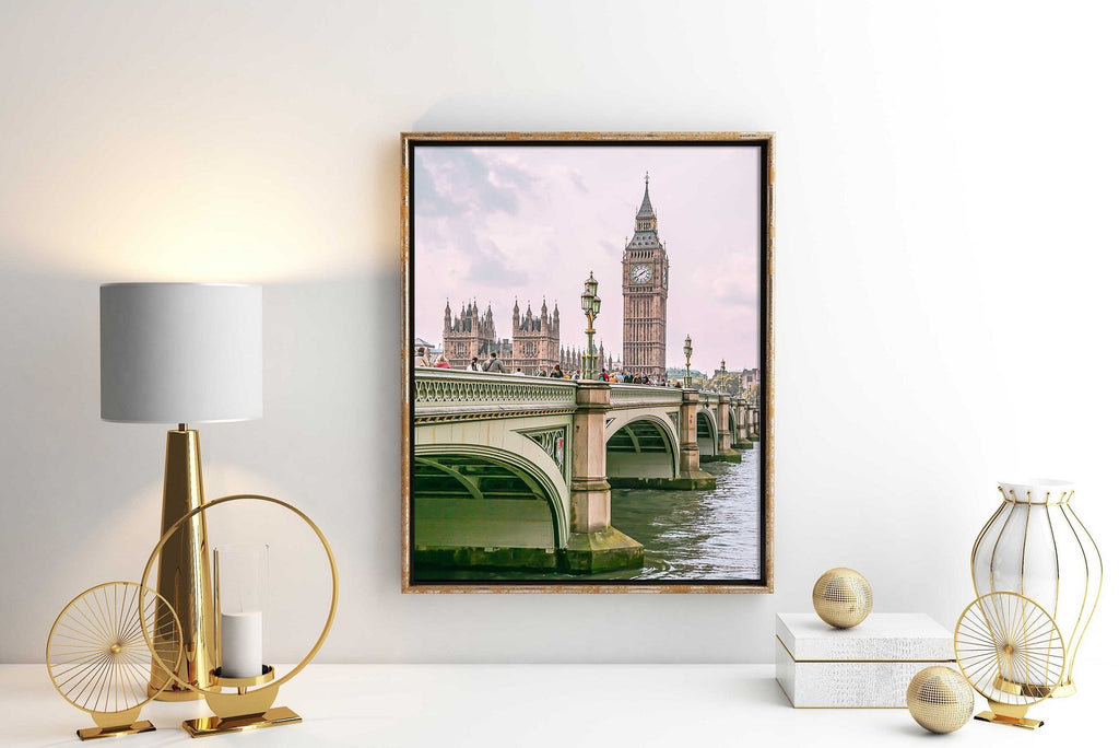 London Big Ben Photography, City of London England Travel Prints, Thames River Westminster Bridge, City at Dusk, Home & Office Wall Decor - Artwork by Lili