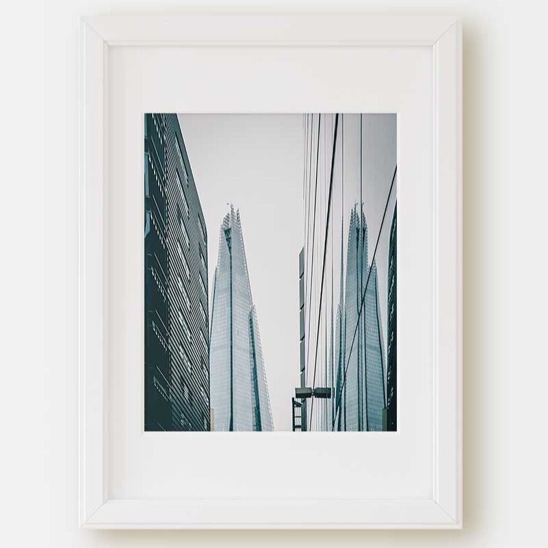 London The Shard Print, Modern Architecture Photography, England UK Travel, Home & Office Wall Art Decor - Artwork by Lili