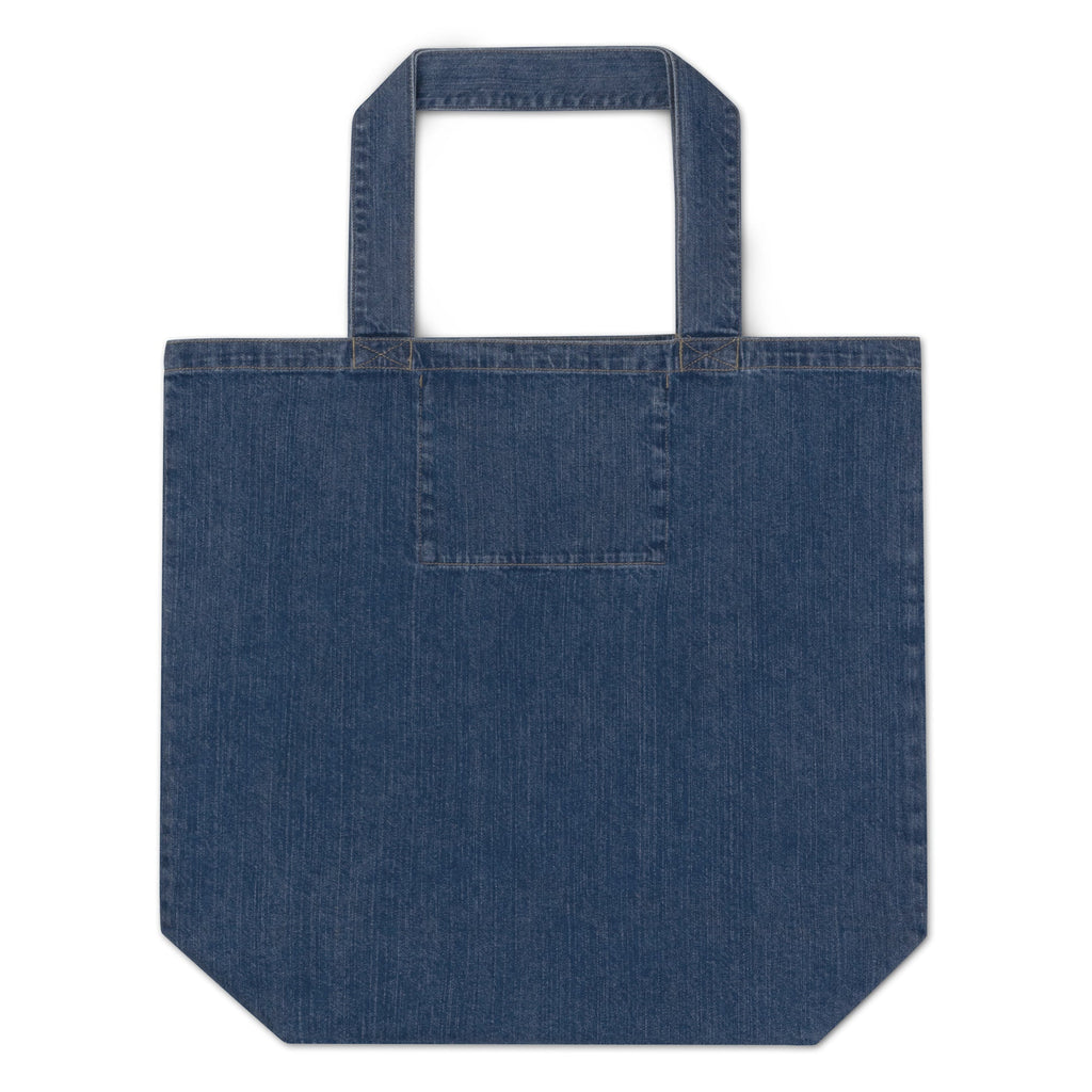 LOVE (Eshgh) Farsi & English Organic Denim Tote Bag - Artwork by Lili