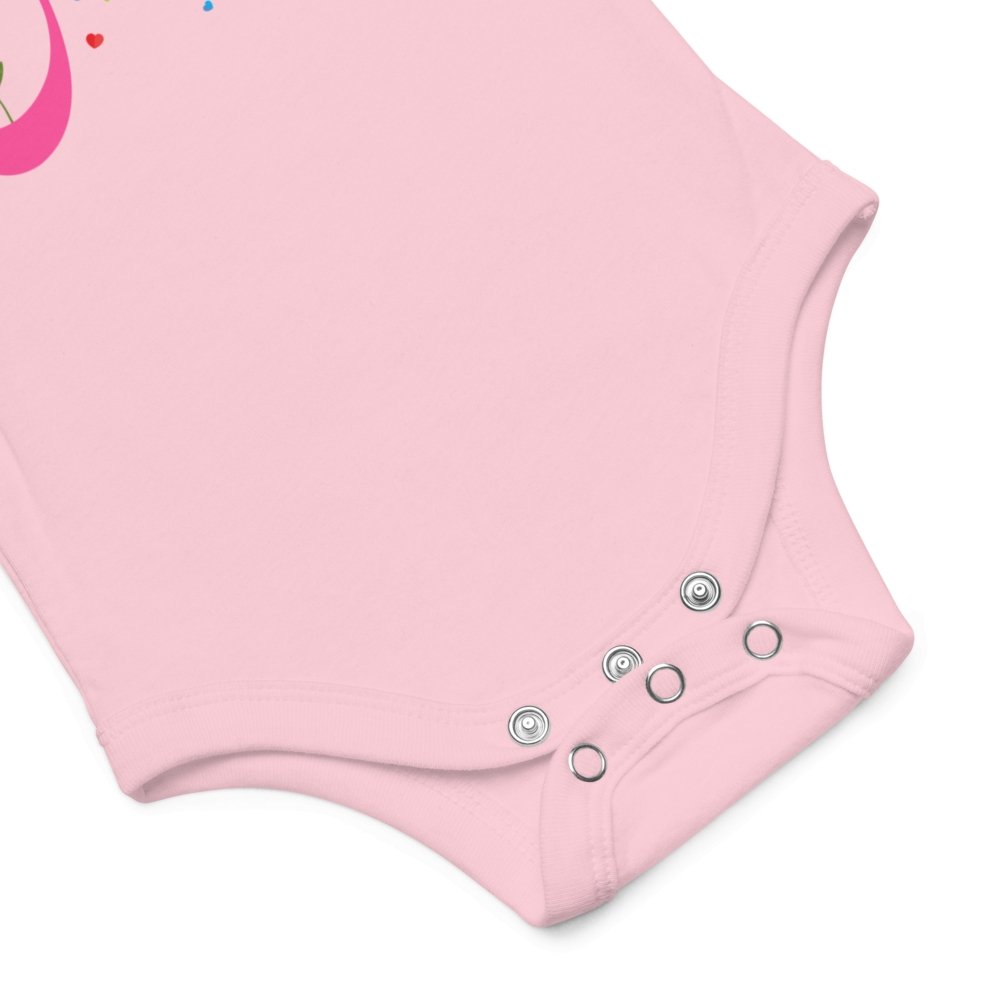 Love (Eshgh) in Farsi Unisex Baby Short Sleeve One Piece - Artwork by Lili