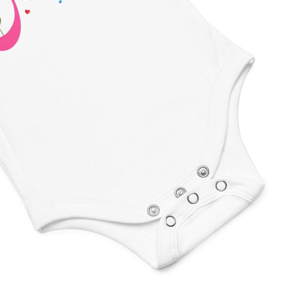 Love (Eshgh) in Farsi Unisex Baby Short Sleeve One Piece - Artwork by Lili