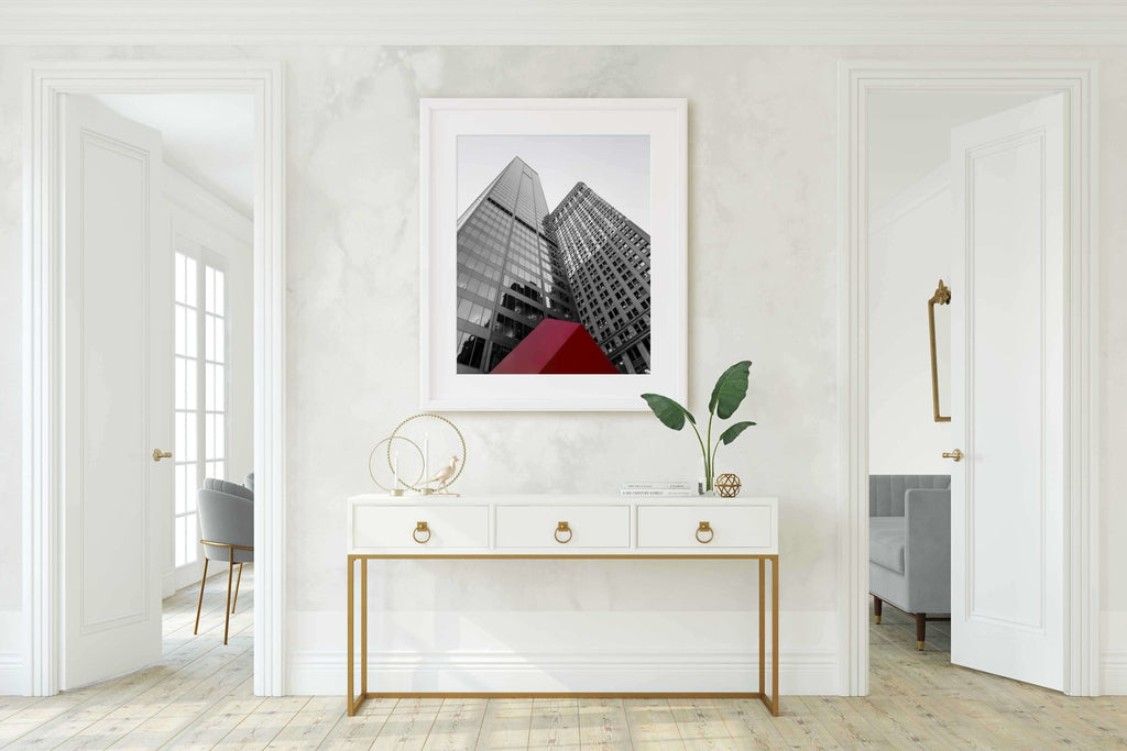 New York City Skyscapers Architecture Photography, Lower Manhattan Iconic Public Art, Home & Office Wall Decor - Artwork by Lili