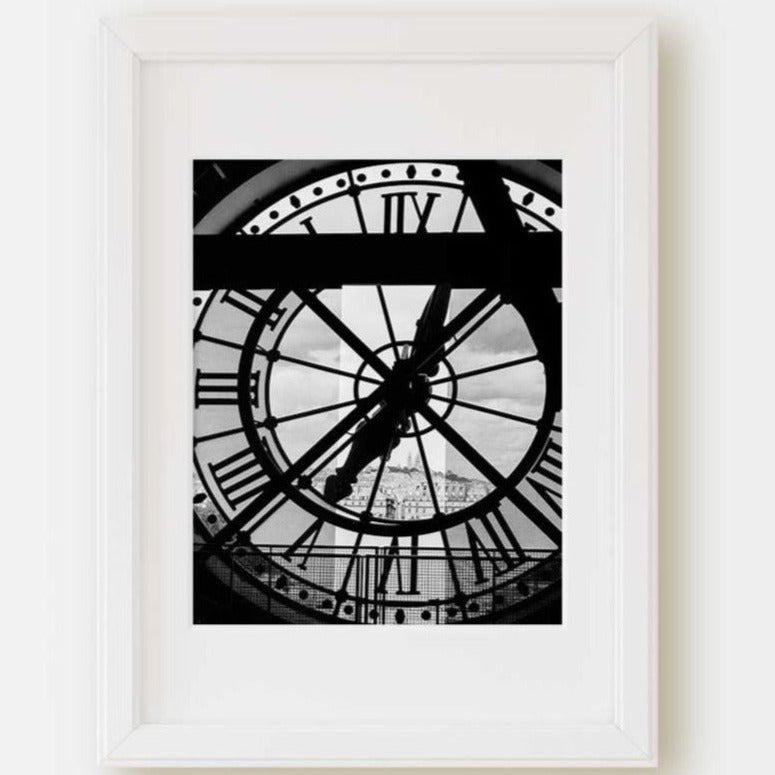 Paris Musee d'Orsay Seine View Cityscape Prints, France Architecture and Travel Photography, Black and White Home & Office Wall Art Prints - Artwork by Lili