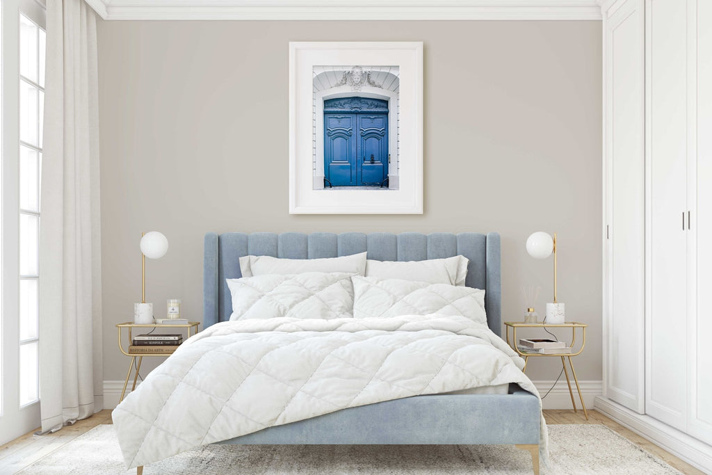 Paris Ornate French Azure Blue Door Prints, Parisian Architecture & Travel Photography, Stylish Home & Office Wall Decor - Artwork by Lili