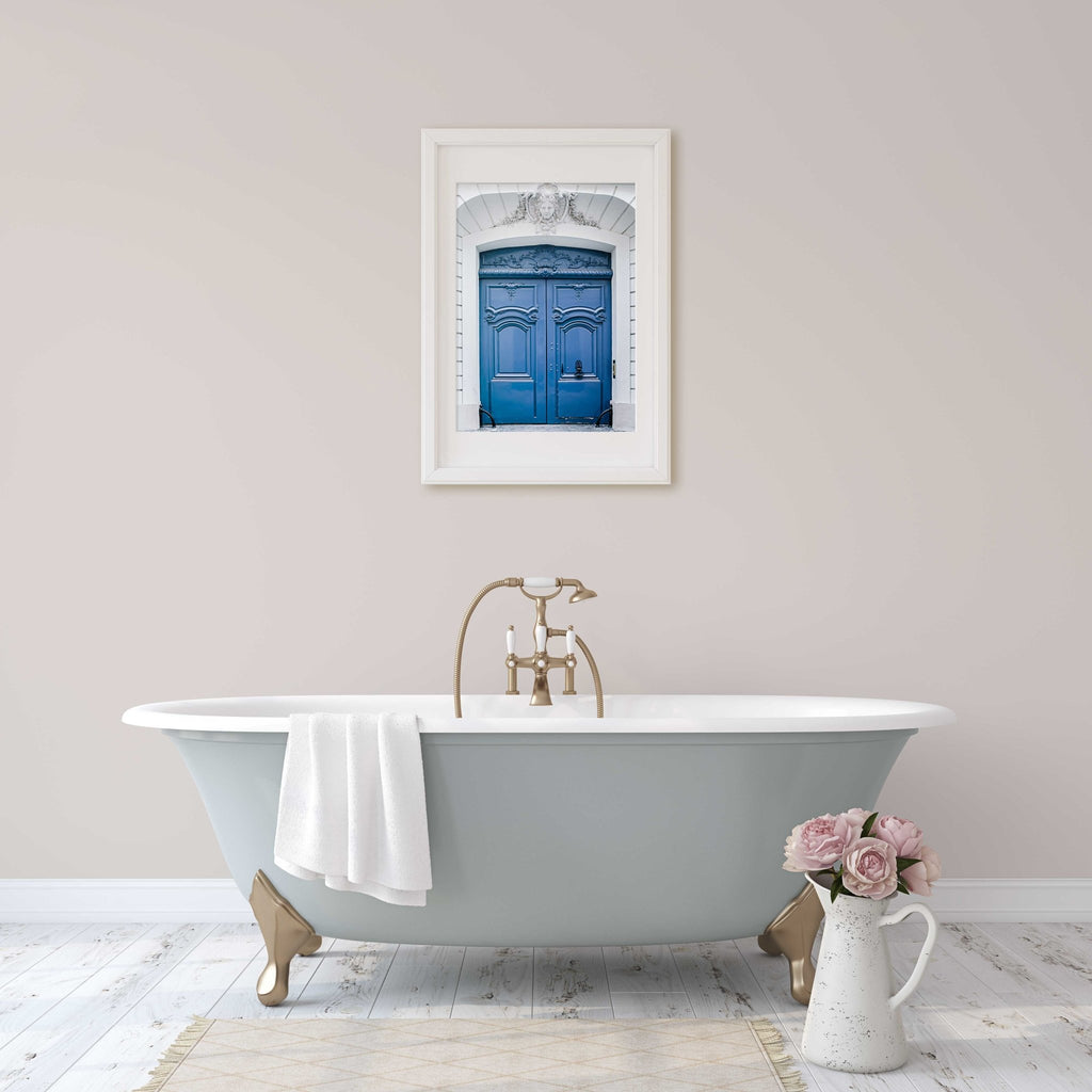 Paris Ornate French Azure Blue Door Prints, Parisian Architecture & Travel Photography, Stylish Home & Office Wall Decor - Artwork by Lili