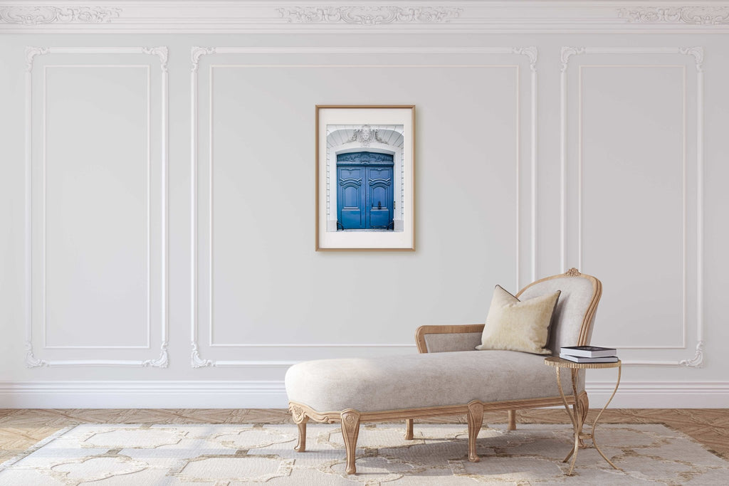 Paris Ornate French Azure Blue Door Prints, Parisian Architecture & Travel Photography, Stylish Home & Office Wall Decor - Artwork by Lili