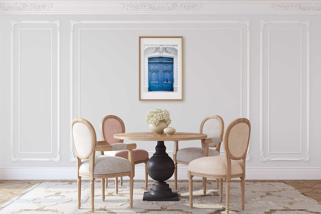 Paris Ornate French Azure Blue Door Prints, Parisian Architecture & Travel Photography, Stylish Home & Office Wall Decor - Artwork by Lili